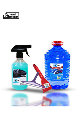 4'lü Kışlık Bakım Seti ( Buz Çözücü Sprey &amp; Buz Kazıyıcı &amp; Çekçek &amp; 5 Lt Cam Suyu) ürün fotoğrafı