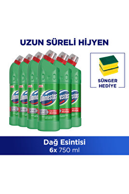 Yoğun Kıvamlı Çamaşır Suyu Dağ Esintisi 750 mlx 6 + Sünger 1 Adet ürün fotoğrafı
