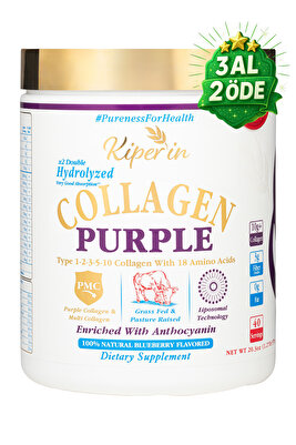 %100 Saf ve Doğal Mor &amp; Çoklu Kolajen Peptitleri içeren Lipozomal Teknoloji Diyet Takviyesi (576gr) ürün fotoğrafı