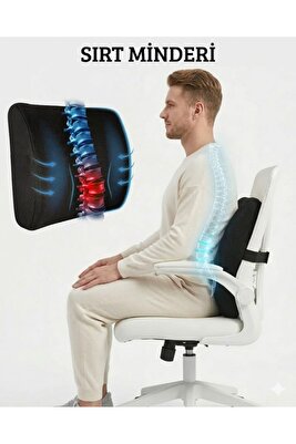 Ortopedik Bel ve Sırt Minderi Ofis ve Araç Koltuğu Destek Yastığı ürün fotoğrafı