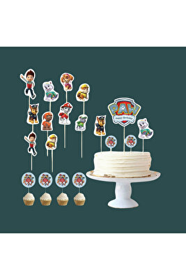 Paw Patrol Doğum Günü Pasta Süsü Kürdan Takımı ürün fotoğrafı