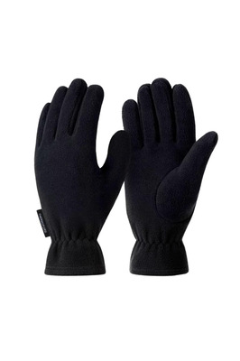 Rüzgar Geçirmez Esnek Rahat Kullanım Kışlık Polar Unisex Siyah Eldiven Trend ürün fotoğrafı