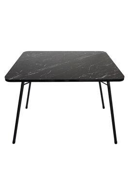 60 x 80 cmGranit Desenli Katlanır Balkon Bahçe Kamp Masası ürün fotoğrafı