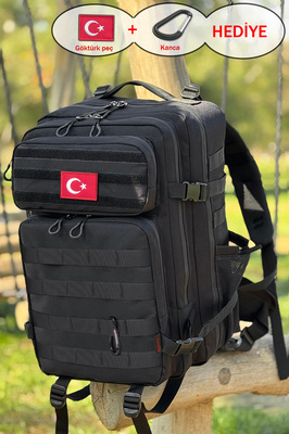 Askeri Taktik Büyük Sırt Çantası - Lüks Dağcı Çantası - Peç Hediyeli ürün fotoğrafı