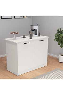 BENZİLA SERİSİ PATENTLİ 120cmlik SİYAH KULPLU,MUTFAK ADASI,KAHVE KÖŞESİ,TEZGAH,MUTFAK MASASI ürün fotoğrafı