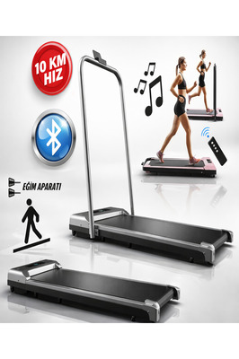 Bluetoothlu Eğimli Yürüme Koşu Bandı 2hp Motor Fitness Katlanır 7 Katman Akıllı Koşu Pedi Kumandalı ürün fotoğrafı