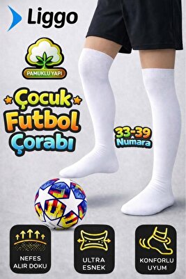 Çocuk Futbol Maç Çorabı Futbol Tozluk 33-39 Numara Futbol Halısaha Çorabı Konç ürün fotoğrafı