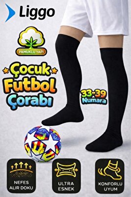 Çocuk Futbol Maç Çorabı Futbol Tozluk 33-39 Numara Futbol Halısaha Çorabı Konç ürün fotoğrafı