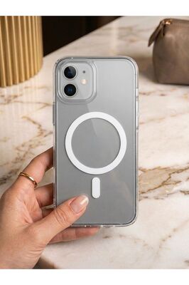 Iphone 11 Uyumlu Gerçek Magsafe Özellikli Sert Şeffaf Kılıf ürün fotoğrafı