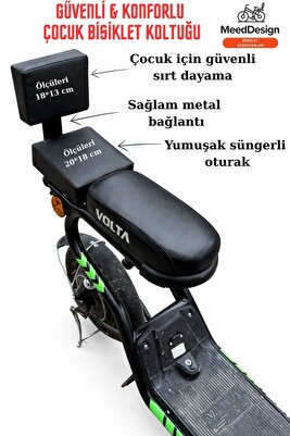 Vsm Koltuk,oturak,volta Vsm Arka Koltuk,sele,oturak, Elektrik Bisiklet, Akülü Motor,bisiklet, Motor ürün fotoğrafı