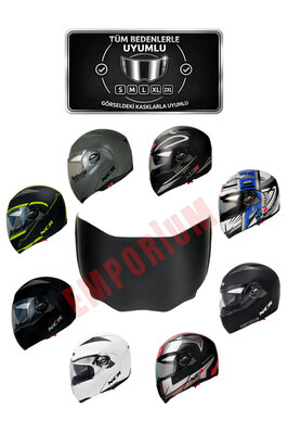 Çene Açılır Siyah Vizör Camı (MODEL158) ürün fotoğrafı