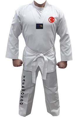 Kişiye Özel Isim Baskılı Taekwondo Elbisesi & Tekvando Elbisesi & Çocuk Ve Yetişkin Beyaz Yaka ürün fotoğrafı