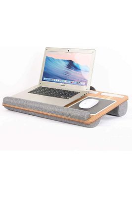 Portatif Laptop Sehpası Tablet Bölmeli Yastıklı Notebook Masası ürün fotoğrafı