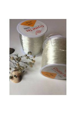 100 Metre Silikonlu Esnek Lastik Misina - 0.8mm Kalınlığında Şeffaf Lastik Misine ürün fotoğrafı