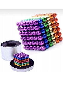 Boncuk Mıknatıs 216 Adet 5mm Mıknatıslı Lego Magnet Neo Cube Gümüş ürün fotoğrafı