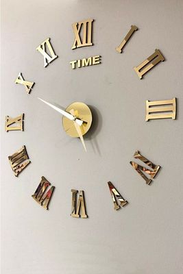 Time Collection 3d Roma Rakamlı Duvar Saati (ALTIN) ürün fotoğrafı