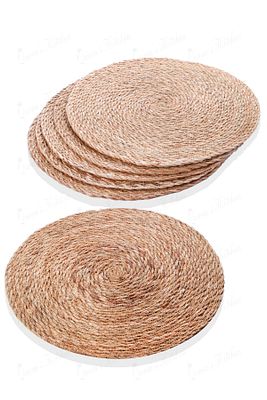6 Adet Bambu Rattan El Yapımı Amerikan Servis ürün fotoğrafı