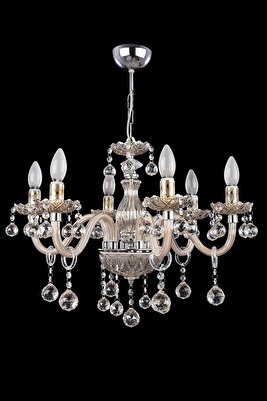 Almira 6'li "krem" Cam Kollu Avize ürün fotoğrafı