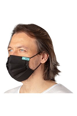 Unisex Siyah Antiviral Maske Konfor Modeli Yetişkin Çocuk Bebek Maskesi ve Maske Boyun Askısı ürün fotoğrafı