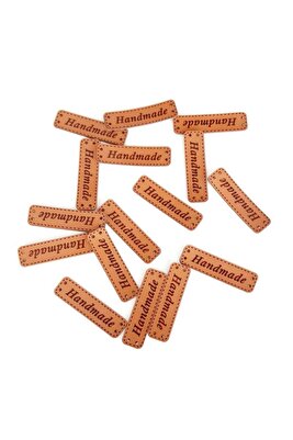 10'lu Suni Deri Klasik Etiket 1x4 Cm ürün fotoğrafı