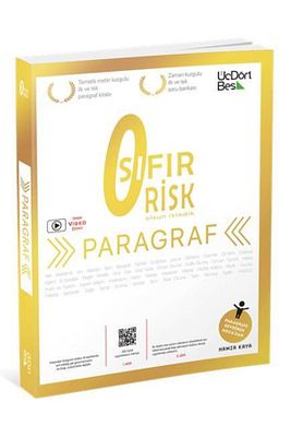 Üç Dört Beş Yks Tyt Paragraf Sıfır Risk Soru Bankası Video Çözümlü Üç Dört Beş Yayınları ürün fotoğrafı