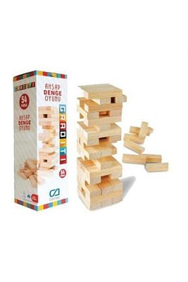 Jenga Ahşap Denge Oyunu 54 Parça ürün fotoğrafı