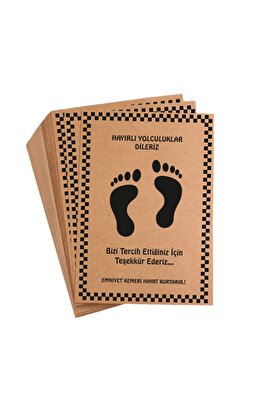 Kraft Araç Araba Oto Paspas Kağıdı Baskılı 50 Adet 35x50 Cm ürün fotoğrafı