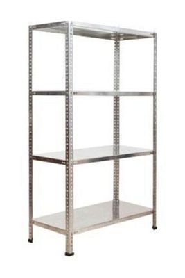 Galvanizraf 4 Katlı Galvaniz Çelik Raf Arşiv Rafı Depo Rafı Kiler Rafı 31x60x150 ürün fotoğrafı