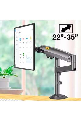 Nb H100 22 -35 inç Uyumlu Monitör Tutucu Kol Amortisörlü Vesa Monitör Standı-Siyah ürün fotoğrafı
