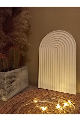 Ev,ofis,büro Dekor Hediyesi Dekoratif Gökkuşağı Tepsi Büyük Boy Beyaz Rainbow Sunum Tepsi ürün fotoğrafı