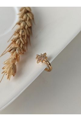 Kadın Gold Zirkon Taşlı Kutup Yıldızı Earcuff Kıkırdak Küpe ürün fotoğrafı
