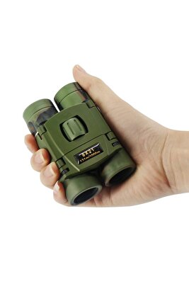 8x21 Kauçuk Kaplama Askeri Renk Cep Boy Mini Dürbün ürün fotoğrafı