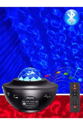 Starry Projektör Hoparlör Gece Lambası Siyah ürün fotoğrafı