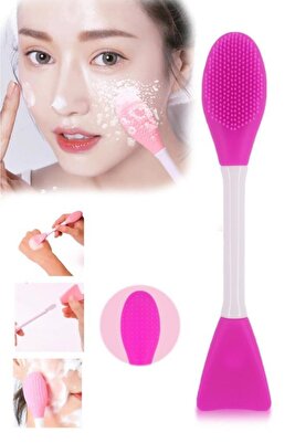 Çift Uçlu Su Yeşili Maske Sürme Aparatı & Cilt Temizleme Fırçası ürün fotoğrafı