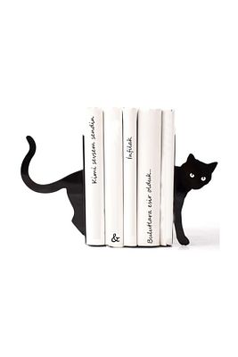 Kara Kedi Figürlü Dekoratif Metal Kitap Tutucu, Kitap Desteği ürün fotoğrafı