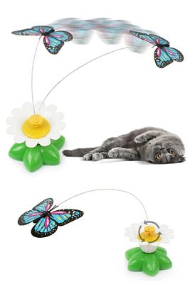 Hareketli Dönen Kelebek - Kedi Oyuncağı ( Pille Çalışır) ürün fotoğrafı