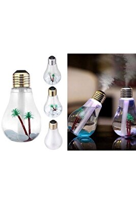 Ampul Şeklinde Led Işıklı Hava Nemlendirici Buhar Makinesi Oda/Hava Nemlendirici Işıklı Gece Lambası ürün fotoğrafı