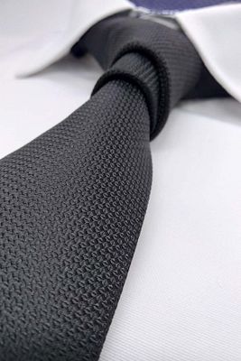 Erkek Siyah Desenli Slim Kravat ürün fotoğrafı