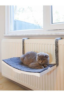 Kedi Petek Kalorifer Radyatör Yatağı Askılı Kedi Yatağı Hamağı Terası47x 27,5 Cm 18 Kg ürün fotoğrafı