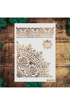 Stencil Tasarım Da003 Mandala Desen - Dekoratif Duvar Ve Eşya Boyama Şablonları 21x30 Cm ürün fotoğrafı