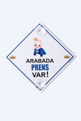 Kopya - Dikkat Arabada Bebek Var/pleksi Ikaz Levhası/ Taçlı Prens ürün fotoğrafı