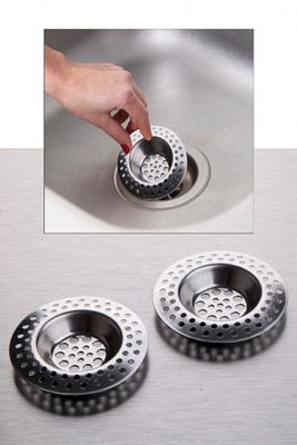 Metal 2'li Lüx Iri Delikli Lavabo Süzgeci ürün fotoğrafı