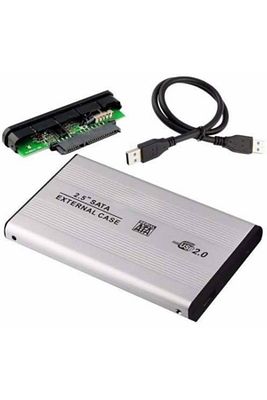 2.5 Usb Sata Hdd Ssd Harddisk Kutusu Aliminyum Gövde Harici Hdd Kutu - Gri ürün fotoğrafı
