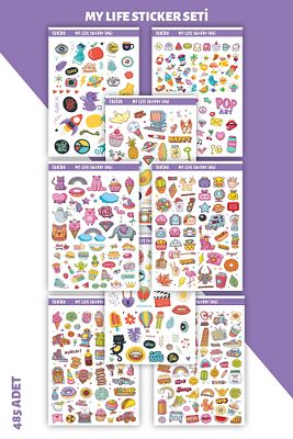 Ajanda Sticker Seti 485 Adet Defter, Kitap, Defter, Planlayıcı, Planner Etiketi Mega Set ürün fotoğrafı