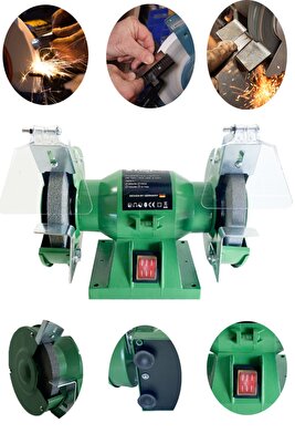 Hybrid Tech 550 Watt Bakır Sargı Çark Motoru Balta Bıçak Bileme Taşlama Makinesi 150mm Çark Motoru ürün fotoğrafı