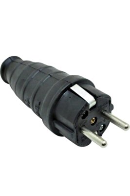 Siyah Kauçuk Monofaze Topraklı Fiş ürün fotoğrafı