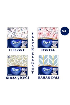 Deluxe Elegant Design Desenli Peçete 4 Paket ürün fotoğrafı