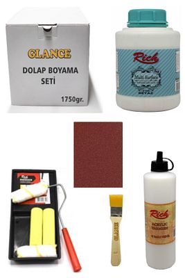 Glance Dolap Boyama Multi Surface 1750 gr Antik Beyaz Set ürün fotoğrafı