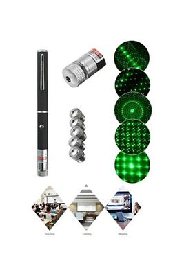 Yeşil Lazer Pointer Pilli 50 Mw 15 Km Etkili (5 Başlıklı) ürün fotoğrafı