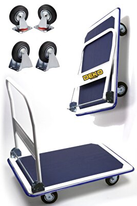 Katlanır Sap Koli Yük Çuval Paket Taşıma El Arabası 4 Tekerlek Platformlu Taşıma Arabası Max 300 Kg ürün fotoğrafı